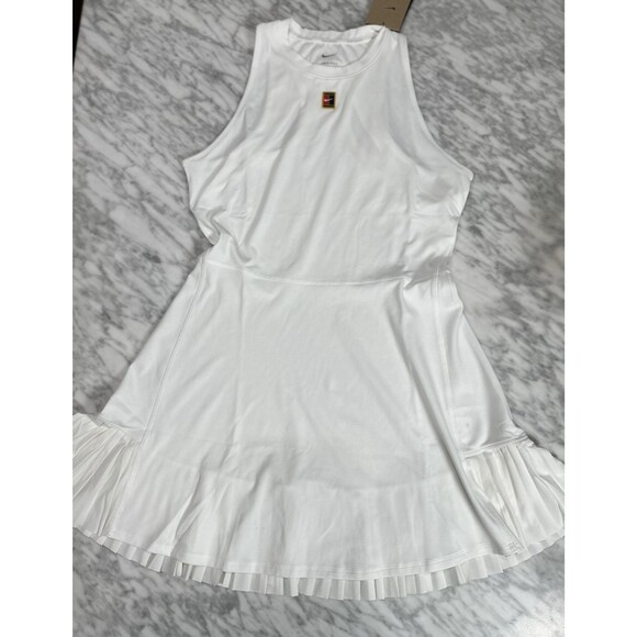 Nike Dri-Fit Slam Dress Large Tennis Wimbledon Women's Large NEW FZ6746-100 - Picture 2 of 10